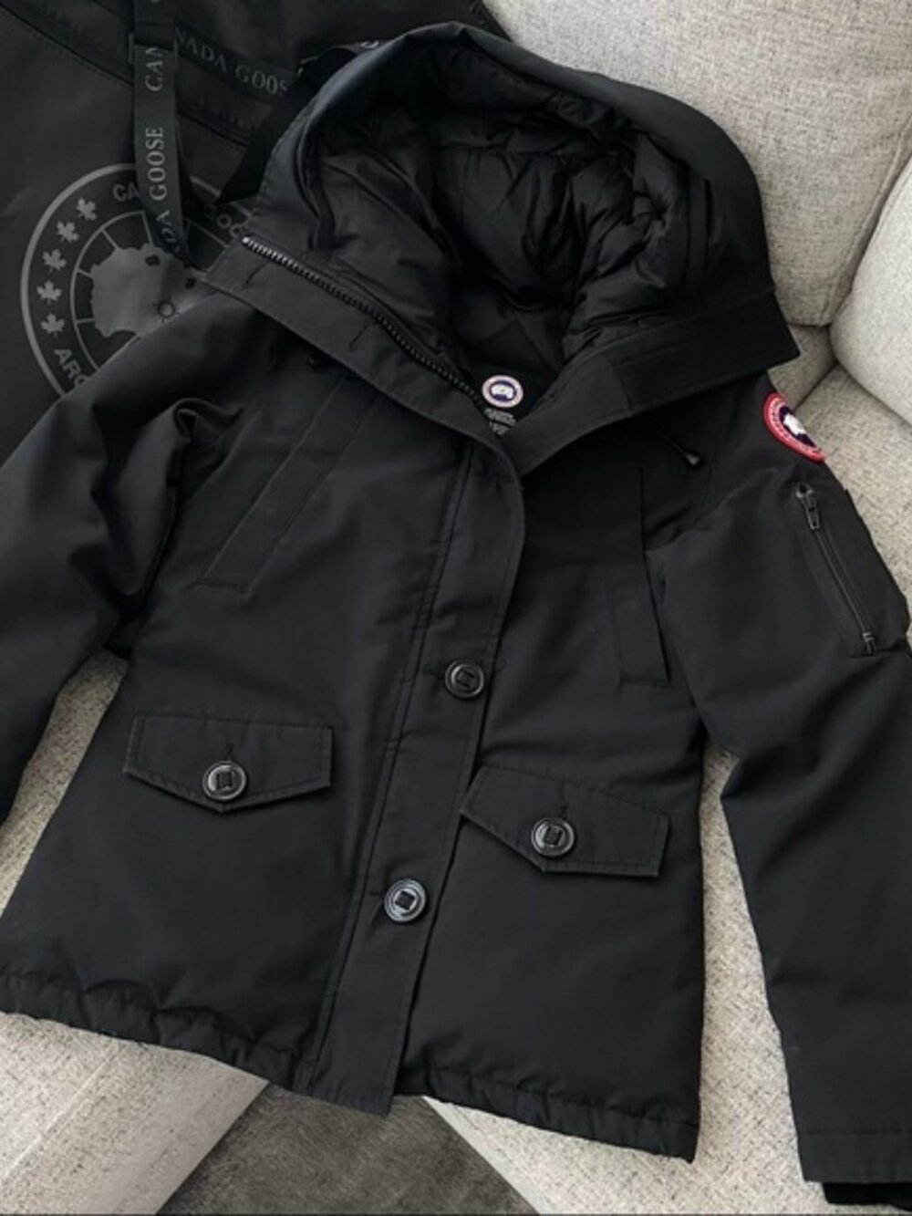 PRICE DROP ๐ฅCanada Goose Montebello Parka XS Black Down Winter Coat TEI 3